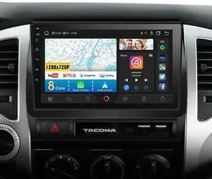 Tacoma Stereo Upgrade Wireless Apple CarPlay Android Auto, 9 inch 8Core Touchscreen Radio Compatible with Toyota Tacoma 2005-2015 with Bluetooth, GPS Navigation, Netflix, YouTube, Voice Control Tacoma Stereo Upgrade Wireless Apple CarPlay Android Auto, 9 inch 8Core Touchscreen Radio Compatible with Toyota Tacoma 2005-2015 with Bluetooth, GPS Navigation, Netflix, YouTube, Voice Control