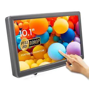 10.1 Inch Portable Monitor - IPS Capacitive Touchscreen Monitor with HD VGA Port,1920x1080P LCD Display Built-in Dual Speakers Touch Sceen for Raspberry Pi 5/4/3, PS Xbox, Windows 11/10/8/7 10.1 Inch Portable Monitor - IPS Capacitive Touchscreen Monitor with HD VGA Port,1920x1080P LCD Display Built-in Dual Speakers Touch Sceen for Raspberry Pi 5/4/3, PS Xbox, Windows 11/10/8/7
