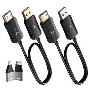 Wireless HDMI Transmitter and Receiver 4K Decode 1080P Output, HDMI Wireless Extender, Plug & Play, Support 2.4/5GHz for Streaming Video and Audio to Monitor from Laptop/Pc/Tv Box (Black) Wireless HDMI Transmitter and Receiver 4K Decode 1080P Output, HDMI Wireless Extender, Plug & Play, Support 2.4/5GHz for Streaming Video and Audio to Monitor from Laptop/Pc/Tv Box (Black)