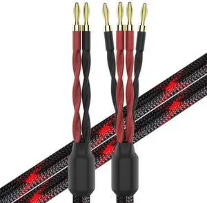 k4B-2B Bi-Wire Speaker Cable (2 Banana Plugs - 4 Banana Plugs), 1pair Set (Total 12banana Plugs), k4B-2B (5M(16.4ft)) k4B-2B Bi-Wire Speaker Cable (2 Banana Plugs - 4 Banana Plugs), 1pair Set (Total 12banana Plugs), k4B-2B (5M(16.4ft))