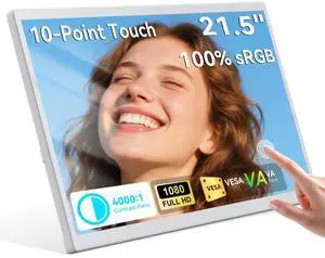 21.5 Inch Portable Touchscreen Monitor, 1080P Computer Touch Screen w/VESA Stand Touch PC Display, 75Hz, Multi-Touch Monitor, DC HDMI & USBC for Phones PC Phone Business,White 21.5 Inch Portable Touchscreen Monitor, 1080P Computer Touch Screen w/VESA Stand Touch PC Display, 75Hz, Multi-Touch Monitor, DC HDMI & USBC for Phones PC Phone Business,White