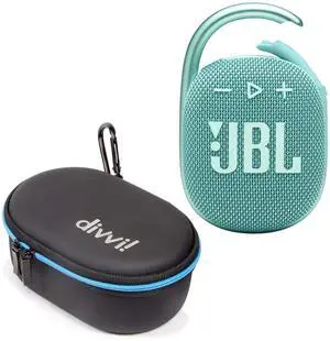 Clip 4 Portable Bluetooth Speaker (Teal) + Bundle with divvi! Protective Hardshell Case (Black) Clip 4 Portable Bluetooth Speaker (Teal) + Bundle with divvi! Protective Hardshell Case (Black)