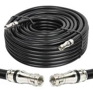 RG11 Coaxial Cable 100ft,Low Loss 14AWG RG11 Coax Cable 75ohm with F Type Connector High Definition for CATV,Satellite Dish,VHF/UHF,Radio,TV Antennas RG11 Coaxial Cable 100ft,Low Loss 14AWG RG11 Coax Cable 75ohm with F Type Connector High Definition for CATV,Satellite Dish,VHF/UHF,Radio,TV Antennas