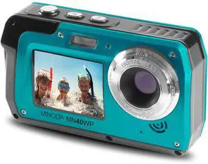 MN40WP 48MP Waterproof Digital Camera Dual LCD Screens, 2.7K QHD Video, 16x Digital Zoom, Anti-Shake, Face Detection, 10ft Waterproof (Blue) MN40WP 48MP Waterproof Digital Camera Dual LCD Screens, 2.7K QHD Video, 16x Digital Zoom, Anti-Shake, Face Detection, 10ft Waterproof (Blue)