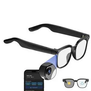 AI Smart Glasses with Camera 4K HD Video Recording, 8MP Hands-Free Camera Glasses for Men Women, Bluetooth & WiFi, Open-Ear Audio, ChatGPT Voice Control, 150+ Language Translation AI Smart Glasses with Camera 4K HD Video Recording, 8MP Hands-Free Camera Glasses for Men Women, Bluetooth & WiFi, Open-Ear Audio, ChatGPT Voice Control, 150+ Language Translation