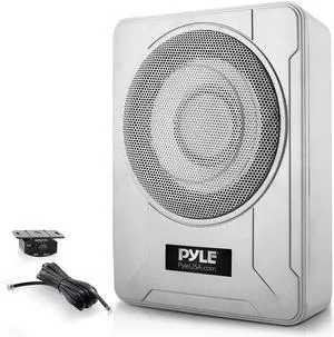 8-Inch Low-Profile Amplified Subwoofer System - 600 Watt Compact Enclosed Active Marine Underseat Car Subwoofer with Built in Amp, Powered Car Subwoofer w/Low & High Level Inputs PLMRSBA8,Silver 8-Inch Low-Profile Amplified Subwoofer System - 600 Watt Compact Enclosed Active Marine Underseat Car Subwoofer with Built in Amp, Powered Car Subwoofer w/Low & High Level Inputs PLMRSBA8,Silver