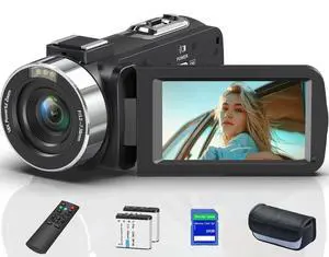 8K 64MP Video Camera 18X Digital Camcorder Video Camera for YouTube 3.0 inch Flip Screen Camcorder Vlogging Camera with 32GB SD Card, 2.4G Remote Control, Two Batteries 8K 64MP Video Camera 18X Digital Camcorder Video Camera for YouTube 3.0 inch Flip Screen Camcorder Vlogging Camera with 32GB SD Card, 2.4G Remote Control, Two Batteries