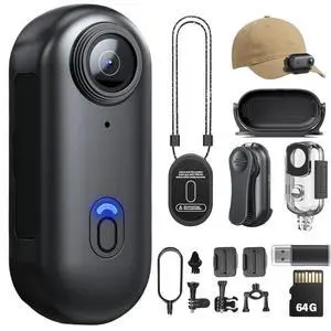 Body Camera 4K, POV Pro 4K,Wearable Camera with 360°Rotatable Clip & Magnetic Clip,120 Minutes for Recording,Take for Lecture, Traveling,Pet Walking and Outdoors Activities (4K-P-64G) Body Camera 4K, POV Pro 4K,Wearable Camera with 360°Rotatable Clip & Magnetic Clip,120 Minutes for Recording,Take for Lecture, Traveling,Pet Walking and Outdoors Activities (4K-P-64G)