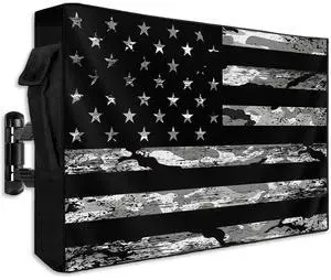 American Flag Outdoor TV Cover 70 to 75 Inch Weatherproof, Camouflage Black Stripes 600D Oxford TV Covers with Zipper, Vintage US Flag Outside Flat TV Screen Protector Size 68"W x 42"H x 4.5"D American Flag Outdoor TV Cover 70 to 75 Inch Weatherproof, Camouflage Black Stripes 600D Oxford TV Covers with Zipper, Vintage US Flag Outside Flat TV Screen Protector Size 68"W x 42"H x 4.5"D