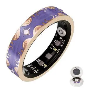 Retro Bluetooth Smart Ring for Women Fitness Tracker Ring with Heart Rate, Sleep Monitoring, Blood Oxygen, Step Counting for iOS and Android (Purple, 8#) Retro Bluetooth Smart Ring for Women Fitness Tracker Ring with Heart Rate, Sleep Monitoring, Blood Oxygen, Step Counting for iOS and Android (Purple, 8#)