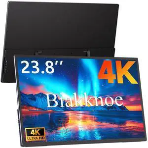23.8" 4K Portable Monitor, UHD 3840x2160 IPS 400nits 100% sRGB Calibrated Color Gaming Monitor, USB-C HDMI Laptop Screen Extender with Speakers for Desktop, MacBook, PS5, Xbox, Switch 23.8" 4K Portable Monitor, UHD 3840x2160 IPS 400nits 100% sRGB Calibrated Color Gaming Monitor, USB-C HDMI Laptop Screen Extender with Speakers for Desktop, MacBook, PS5, Xbox, Switch