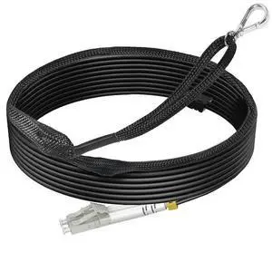 100m/330ft OM3 LC to LC Outdoor Armored Fiber Patch Cable, Direct Burial Industrial TPU, Multimode (50/125) with Pulling Eye Kit Installed on one end, OD 3mm 100m/330ft OM3 LC to LC Outdoor Armored Fiber Patch Cable, Direct Burial Industrial TPU, Multimode (50/125) with Pulling Eye Kit Installed on one end, OD 3mm