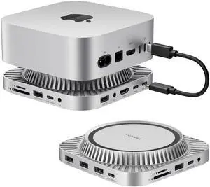 13-in-1 Mac mini M4 Dock, Docking Station Stand for M5, with M.2 NVMe SSD Enclosure, 4K@144Hz HDMI Hub for Mac mini M4 &M4 Pro (2024), 10 Gbps USB, SD/TF, Audio Ports *2, 20W PD Power Adapter*1 13-in-1 Mac mini M4 Dock, Docking Station Stand for M5, with M.2 NVMe SSD Enclosure, 4K@144Hz HDMI Hub for Mac mini M4 &M4 Pro (2024), 10 Gbps USB, SD/TF, Audio Ports *2, 20W PD Power Adapter*1