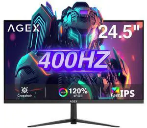 24.5 Inch Gaming Monitor, 400Hz, 1920x1080 FHD, AG25S 1ms Response Time, FreeSync, IPS Display, Black, Desktop Stand Mount 24.5 Inch Gaming Monitor, 400Hz, 1920x1080 FHD, AG25S 1ms Response Time, FreeSync, IPS Display, Black, Desktop Stand Mount