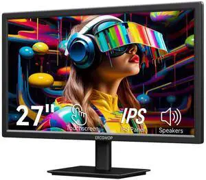 27 Inch Touchscreen Monitor FHD 1920x1080P IPS Computer Monitor 10-Point Touch Screen PC Display HDMI/VGA/USB Ports, Built-in Speakers, VESA Mountable 27 Inch Touchscreen Monitor FHD 1920x1080P IPS Computer Monitor 10-Point Touch Screen PC Display HDMI/VGA/USB Ports, Built-in Speakers, VESA Mountable