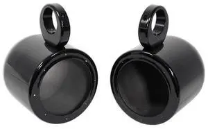 Pair MAC65B 6.5" Black Aluminum Wakeboard Tower Speaker Pod Enclosures, Waterproof, Marine-Grade, Universal Fit for Boats and UTVs Pair MAC65B 6.5" Black Aluminum Wakeboard Tower Speaker Pod Enclosures, Waterproof, Marine-Grade, Universal Fit for Boats and UTVs