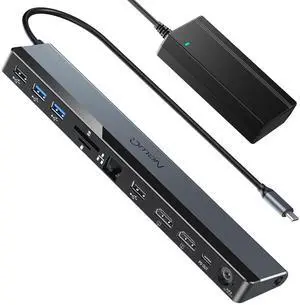 USB C Docking Station Dual Monitor 4K@60Hz, 12-in-1 Laptop Dock with 2*HDMI, 4*USB, Thunderbolt 3/4 Dock, SD/TF Slot, Ethernet, Audio, 96W Power Adapter, for HP, Lenovo, Dell, ASUS,Surface USB C Docking Station Dual Monitor 4K@60Hz, 12-in-1 Laptop Dock with 2*HDMI, 4*USB, Thunderbolt 3/4 Dock, SD/TF Slot, Ethernet, Audio, 96W Power Adapter, for HP, Lenovo, Dell, ASUS,Surface