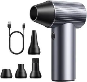Full-Metal Jet Dry Mini Blower 300,000 RPM Electric Air Duster Rechargeable Compressed Air Blower High-Power Air Duster with 3 Speeds & 4 Nozzles for Keyboards, Car and Outdoors Cleaning Full-Metal Jet Dry Mini Blower 300,000 RPM Electric Air Duster Rechargeable Compressed Air Blower High-Power Air Duster with 3 Speeds & 4 Nozzles for Keyboards, Car and Outdoors Cleaning