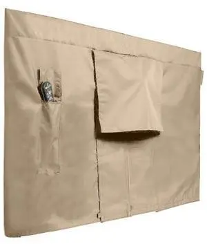 Outdoor Full TV Cover Water-Resistant All-Weather Protection for Mounted & Freestanding TVs, 12-Gauge Vinyl with Remote Pocket & Secure Touch Fastener Closure, 65-68 Inches, Classic Tan Outdoor Full TV Cover Water-Resistant All-Weather Protection for Mounted & Freestanding TVs, 12-Gauge Vinyl with Remote Pocket & Secure Touch Fastener Closure, 65-68 Inches, Classic Tan