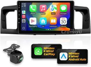 for Toyota Corolla 2004-2008 Radio Compatible with Wirelessly Carplay Android Auto,Car Stereo Upgrade Android Bluetooth Navigation Touchscreen GPS FM Multimedia Player Backup Camera Head Unit for Toyota Corolla 2004-2008 Radio Compatible with Wirelessly Carplay Android Auto,Car Stereo Upgrade Android Bluetooth Navigation Touchscreen GPS FM Multimedia Player Backup Camera Head Unit