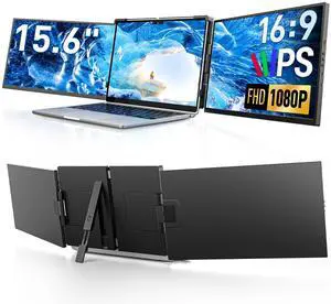 15.6" Screen Extender for Laptop, FHD 1080P IPS Portable Monitor for Laptops, Triple Dual Laptop Extended Monitor Compatible with Windows, Mac, Android, Chrome 13-17 Inch Laptops 15.6" Screen Extender for Laptop, FHD 1080P IPS Portable Monitor for Laptops, Triple Dual Laptop Extended Monitor Compatible with Windows, Mac, Android, Chrome 13-17 Inch Laptops