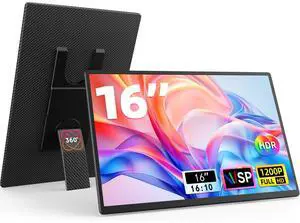 16" Portable Monitor for Laptop - 1200P FHD Laptop Screen Extender HDMI USB C HDR Travel Dual External Display with Stand Gaming Monitor for Windows MAC Computer Switch Phone Xbox PS4/5 16" Portable Monitor for Laptop - 1200P FHD Laptop Screen Extender HDMI USB C HDR Travel Dual External Display with Stand Gaming Monitor for Windows MAC Computer Switch Phone Xbox PS4/5