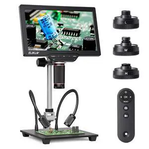 4K 3-Lens Digital Microscope: TL301-Magnetic Coin Microscope Magnifier Full Coin View, Soldering Microscopes for Adults with 7" IPS Screen, Side Lights, 10" Stand, PC/TV Compatible, 16GB 4K 3-Lens Digital Microscope: TL301-Magnetic Coin Microscope Magnifier Full Coin View, Soldering Microscopes for Adults with 7" IPS Screen, Side Lights, 10" Stand, PC/TV Compatible, 16GB