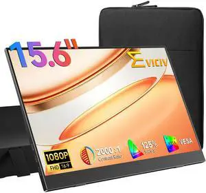 Portable Monitor 15.6", 125% sRGB 1080P Laptop Monitor, 350 Nits, 2000:1 Contrast Ultra-Slim Display, USB-C & MINI HDMI, VESA & Case, Travel Second Screen for Computer, Mini PC, Game Consoles Portable Monitor 15.6", 125% sRGB 1080P Laptop Monitor, 350 Nits, 2000:1 Contrast Ultra-Slim Display, USB-C & MINI HDMI, VESA & Case, Travel Second Screen for Computer, Mini PC, Game Consoles