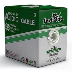 Audio Cable/Speaker Wire 500ft Pull Box- PVC Jacket - UL Listed & (CMR-CL3R-FT4) Rated in-Wall Use - 100% Oxygen-Free Pure Bare Copper (OFC) - (16AWG 4C (26) MidFlex, White) Audio Cable/Speaker Wire 500ft Pull Box- PVC Jacket - UL Listed & (CMR-CL3R-FT4) Rated in-Wall Use - 100% Oxygen-Free Pure Bare Copper (OFC) - (16AWG 4C (26) MidFlex, White)