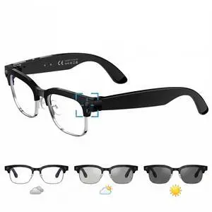 AI Smart Camera Glasses, 1080P HD POV Video Recording and Translator, Object Recognition, Bluetooth Audio for Music Calls, 290mAh Battery, Photochromic Lenses for Vlog, Travel and Work AI Smart Camera Glasses, 1080P HD POV Video Recording and Translator, Object Recognition, Bluetooth Audio for Music Calls, 290mAh Battery, Photochromic Lenses for Vlog, Travel and Work