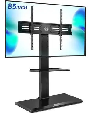 Floor TV Stand Iron Base with Swivel Mount for 50-85 Inch Large LCD/LED TVs Adjustable Shelf Tall Corner TV Stands for Bedroom and Living Room Hold Up to 110 lbs Black Floor TV Stand Iron Base with Swivel Mount for 50-85 Inch Large LCD/LED TVs Adjustable Shelf Tall Corner TV Stands for Bedroom and Living Room Hold Up to 110 lbs Black