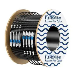 4 Core Industrial TPU OS2 LC to LC Outdoor Armored Fiber Optic Cable, OS2 4 Strands Single Mode Fiber Patch Cable, Direct Burial 9/125um, OD-5mm,100m/328ft 4 Core Industrial TPU OS2 LC to LC Outdoor Armored Fiber Optic Cable, OS2 4 Strands Single Mode Fiber Patch Cable, Direct Burial 9/125um, OD-5mm,100m/328ft