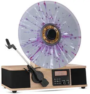 Wrap Vertical Vinyl Record Player | FM Radio, Bluetooth in/Out, AUX, Line Out | Alarm Clock | Premium Ceramic Needle | Full Range Speakers | New Bamboo Color Wrap Vertical Vinyl Record Player | FM Radio, Bluetooth in/Out, AUX, Line Out | Alarm Clock | Premium Ceramic Needle | Full Range Speakers | New Bamboo Color