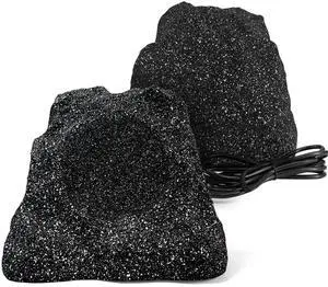 Outdoor Rock Bluetooth Speakers Wired IPX7 Waterproof 200 Watt Resin Material All Weather for Deck Pool Backyard Patio Garden BBQ (1 Pair Black) Outdoor Rock Bluetooth Speakers Wired IPX7 Waterproof 200 Watt Resin Material All Weather for Deck Pool Backyard Patio Garden BBQ (1 Pair Black)