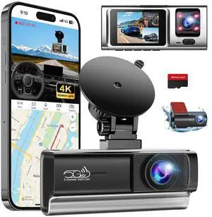 3 Channel 2.5K Dash Cam with 5GHz WiFi & APP Control, 2.5K+1080P+1080P Front Inside and Rear, Triple Dash Camera with SD Card, 24 Hours Parking Mode, Loop Recording, Night Vision 3 Channel 2.5K Dash Cam with 5GHz WiFi & APP Control, 2.5K+1080P+1080P Front Inside and Rear, Triple Dash Camera with SD Card, 24 Hours Parking Mode, Loop Recording, Night Vision