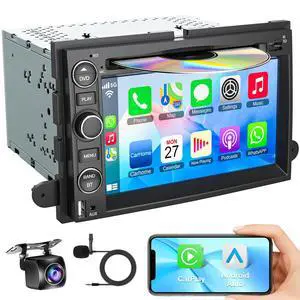 Car Radio with DVD/CD for Ford F150/F250/F350 2004-2014, 7" IPS Touch Screen Car Stereo with Wireless & Wired CarPlay/Android Auto, Backup Camera,SWC,DSP Car Radio with DVD/CD for Ford F150/F250/F350 2004-2014, 7" IPS Touch Screen Car Stereo with Wireless & Wired CarPlay/Android Auto, Backup Camera,SWC,DSP