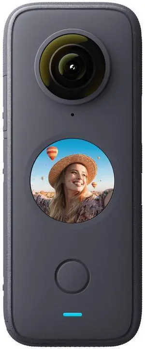 ONE X2 360 Degree Waterproof Action Camera, 5.7K 360, Stabilization, Touch Screen, AI Editing, Live Streaming, Webcam, Voice Control ONE X2 360 Degree Waterproof Action Camera, 5.7K 360, Stabilization, Touch Screen, AI Editing, Live Streaming, Webcam, Voice Control