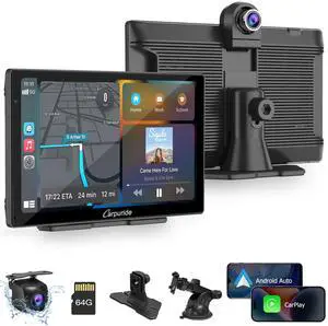 W905 Portable Carplay & Android Auto, Touch Carplay Screen for Car, 4K Dash Cam,1080p Backup Camera, Car Play Navigation with Mirror Link/Siri/FM/Bluetooth/Light Sensor W905 Portable Carplay & Android Auto, Touch Carplay Screen for Car, 4K Dash Cam,1080p Backup Camera, Car Play Navigation with Mirror Link/Siri/FM/Bluetooth/Light Sensor