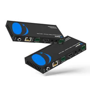 4K @ 120Hz HDMI Over Ethernet Extender Balun - HDBaseT UltraHD 8K@30hz CAT6/7 Cable with HDR, CEC & IR Control, RS-232 Up to 400 Ft Power Over Cable Audio Out (BK-EXB400R-K) 4K @ 120Hz HDMI Over Ethernet Extender Balun - HDBaseT UltraHD 8K@30hz CAT6/7 Cable with HDR, CEC & IR Control, RS-232 Up to 400 Ft Power Over Cable Audio Out (BK-EXB400R-K)