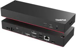 ThinkPad 40B00135 Thunderbolt 4 Universal Docking Station for Lenovo Laptops, 4 External Displays, Power Charging UP to 100W + HDMI 4K Cable + DP Cable+ Cleaning Cloth ThinkPad 40B00135 Thunderbolt 4 Universal Docking Station for Lenovo Laptops, 4 External Displays, Power Charging UP to 100W + HDMI 4K Cable + DP Cable+ Cleaning Cloth