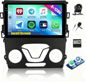 4G+128G Car Radio Stereo for Ford Fusion 2013 2014 2015 2016 Android 15 CarPlay Android Auto 9" InCell 1280 * 720 Touch Screen Head Unit with Bluetooth GPS WiFi FM RDS Backup Camera 4G+128G Car Radio Stereo for Ford Fusion 2013 2014 2015 2016 Android 15 CarPlay Android Auto 9" InCell 1280 * 720 Touch Screen Head Unit with Bluetooth GPS WiFi FM RDS Backup Camera