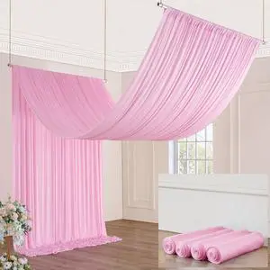 20ft×20ft Baby Pink Ceiling Drapes for Weddings Parties,4 Panels 5×20ft Long Ceiling Curtain for Tent Canopy,Wrinkle Free Silk Easy to Draping&Hang Pink Drapes for Event Church Stage Photo Bedroom 20ft×20ft Baby Pink Ceiling Drapes for Weddings Parties,4 Panels 5×20ft Long Ceiling Curtain for Tent Canopy,Wrinkle Free Silk Easy to Draping&Hang Pink Drapes for Event Church Stage Photo Bedroom