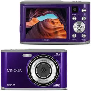 48MP Digital Camera with Rear Selfie Lens 4K Ultra HD Video, 2.8" LCD Screen, 16X Digital Zoom, Autofocus, Slow Motion, Time Lapse, Filters, Scene Modes, 32GB Card Included (Purple) 48MP Digital Camera with Rear Selfie Lens 4K Ultra HD Video, 2.8" LCD Screen, 16X Digital Zoom, Autofocus, Slow Motion, Time Lapse, Filters, Scene Modes, 32GB Card Included (Purple)