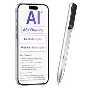 Voice Recorder with AI Assistant, Unlimited Transcribe, Summarize & Action, All-in-one Workspace, Live Highlight, Note Taker for Meeting, Interview, Professional, Lecture,300 Min/Mon, Silver Voice Recorder with AI Assistant, Unlimited Transcribe, Summarize & Action, All-in-one Workspace, Live Highlight, Note Taker for Meeting, Interview, Professional, Lecture,300 Min/Mon, Silver