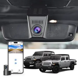 Front 4K & Rear 1080P Dash Cam Custom Fit for Jeep Gladiator JT 2020 2021 2022 2023 & Wrangler JL 2018-2023 etc, UHD 2160P, App & WiFi, GPS, 128GB Card Front 4K & Rear 1080P Dash Cam Custom Fit for Jeep Gladiator JT 2020 2021 2022 2023 & Wrangler JL 2018-2023 etc, UHD 2160P, App & WiFi, GPS, 128GB Card