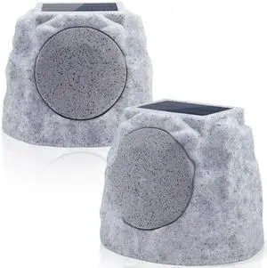 2-Pack Outdoor Rock Speakers Waterproof Patio with Lights Color,Multi-Sync Up to 100 Speakers&TWS Pair,Solar Powered and USB Rechargeable for Pool Party Yard Garden Outside 2-Pack Outdoor Rock Speakers Waterproof Patio with Lights Color,Multi-Sync Up to 100 Speakers&TWS Pair,Solar Powered and USB Rechargeable for Pool Party Yard Garden Outside