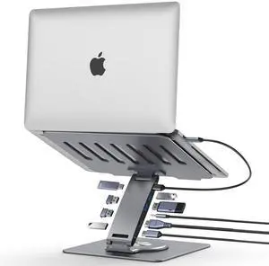 Laptop Docking Station Stand Dual Display 4K HDMI USB3.0 3.5mm Audio Jack 9-IN-1 360° Swivel Laptop Stand for Desk with USB-C Hub Multiport Adapter Universal for MacBook Pro/Air/Dell/HP/Surface/Lenovo Laptop Docking Station Stand Dual Display 4K HDMI USB3.0 3.5mm Audio Jack 9-IN-1 360° Swivel Laptop Stand for Desk with USB-C Hub Multiport Adapter Universal for MacBook Pro/Air/Dell/HP/Surface/Lenovo