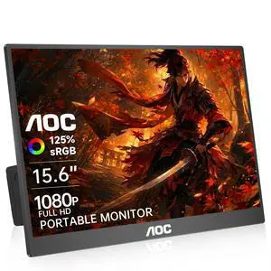 Portable Monitor 15.6'' FHD 1080P IPS 125% sRGB, USB-C HDMI Travel Monitor for Laptop, Ultra Slim External Second Screen for Work, Gaming, Mac, PS5, Xbox, Switch with Speakers & HDR, Black Portable Monitor 15.6'' FHD 1080P IPS 125% sRGB, USB-C HDMI Travel Monitor for Laptop, Ultra Slim External Second Screen for Work, Gaming, Mac, PS5, Xbox, Switch with Speakers & HDR, Black