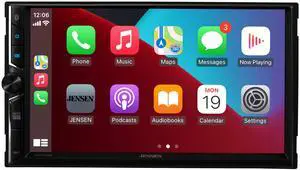 CAR723W 7-inch Certified Apple CarPlay Android Auto Wired or Wireless | Double DIN Touchscreen Car Stereo Radio | Bluetooth | Backup Camera Input | USB Playback & Charge CAR723W 7-inch Certified Apple CarPlay Android Auto Wired or Wireless | Double DIN Touchscreen Car Stereo Radio | Bluetooth | Backup Camera Input | USB Playback & Charge