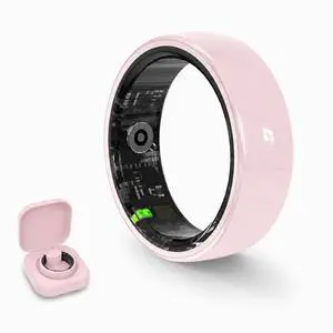 Ceramic Smart Ring, Sleep & Stress Tracker for Women Men,Pink,Size,7 Ceramic Smart Ring, Sleep & Stress Tracker for Women Men,Pink,Size,7